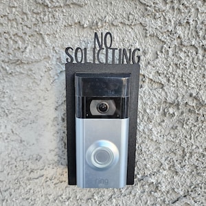 No Soliciting Sign for Ring Video Doorbell | Home Signs | Yard Sign | Outdoor Decor