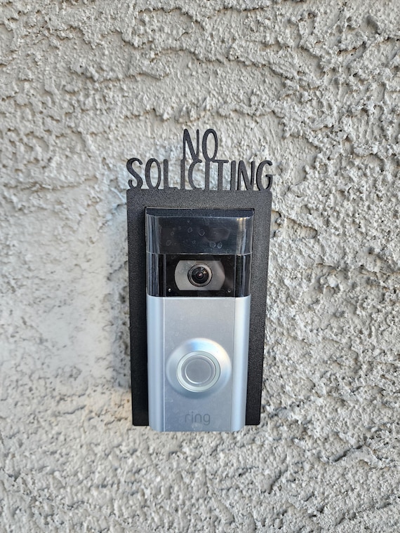 No Soliciting Sign for Ring Video Doorbell | Home Signs | Yard Sign | Outdoor Decor