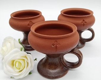 Handgefertigte Keramik Thurible Kleine und niedliche Natürliche Ton Hand bauen Censers Fünf neue Modelle für Reinigung und spirituelle Reinigung zu Hause