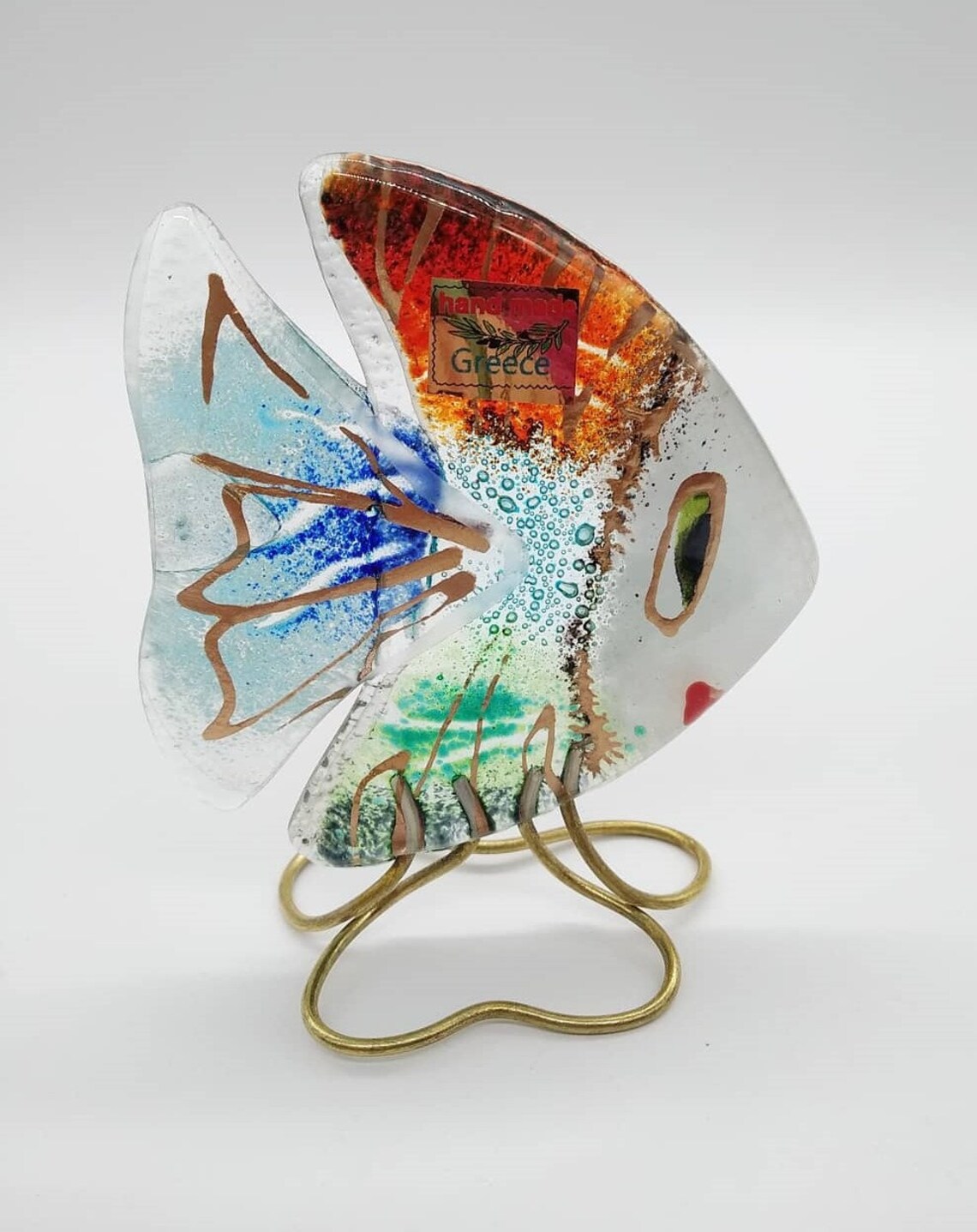 Handmade Fused Glass Cute Fish Handpainted Fused Glass Art Etsy UK