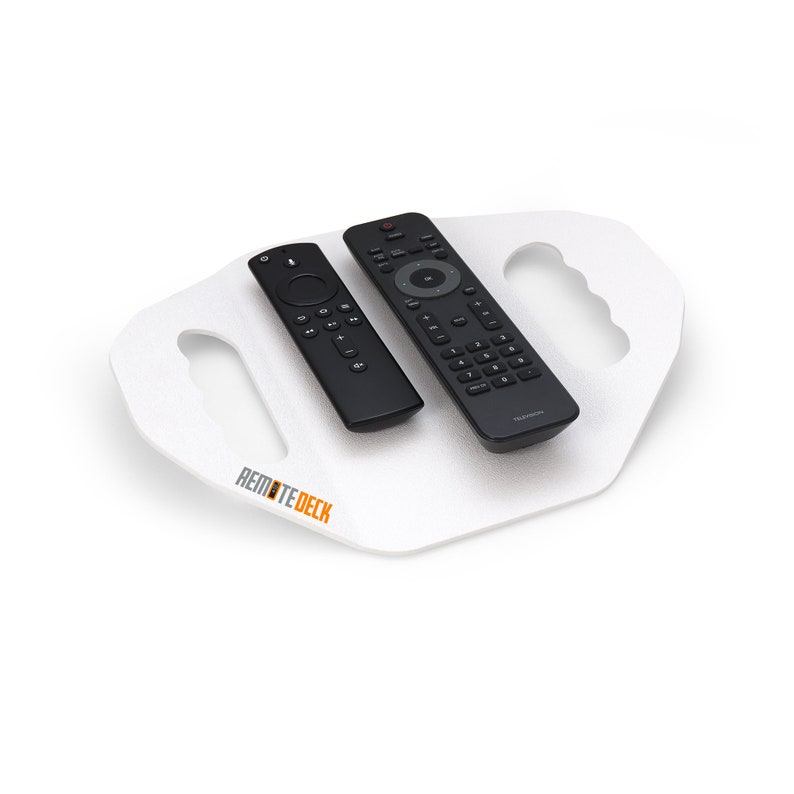 The RemoteDeck is the Ultimate Solution to Organize, Store, Access and Use All of Your Remotes FREE SHIPPING in USA White Small (10.8")