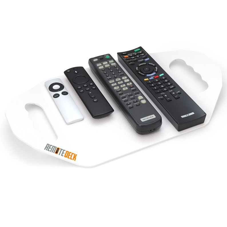 The RemoteDeck is the Ultimate Solution to Organize, Store, Access and Use All of Your Remotes FREE SHIPPING in USA White Large (15")