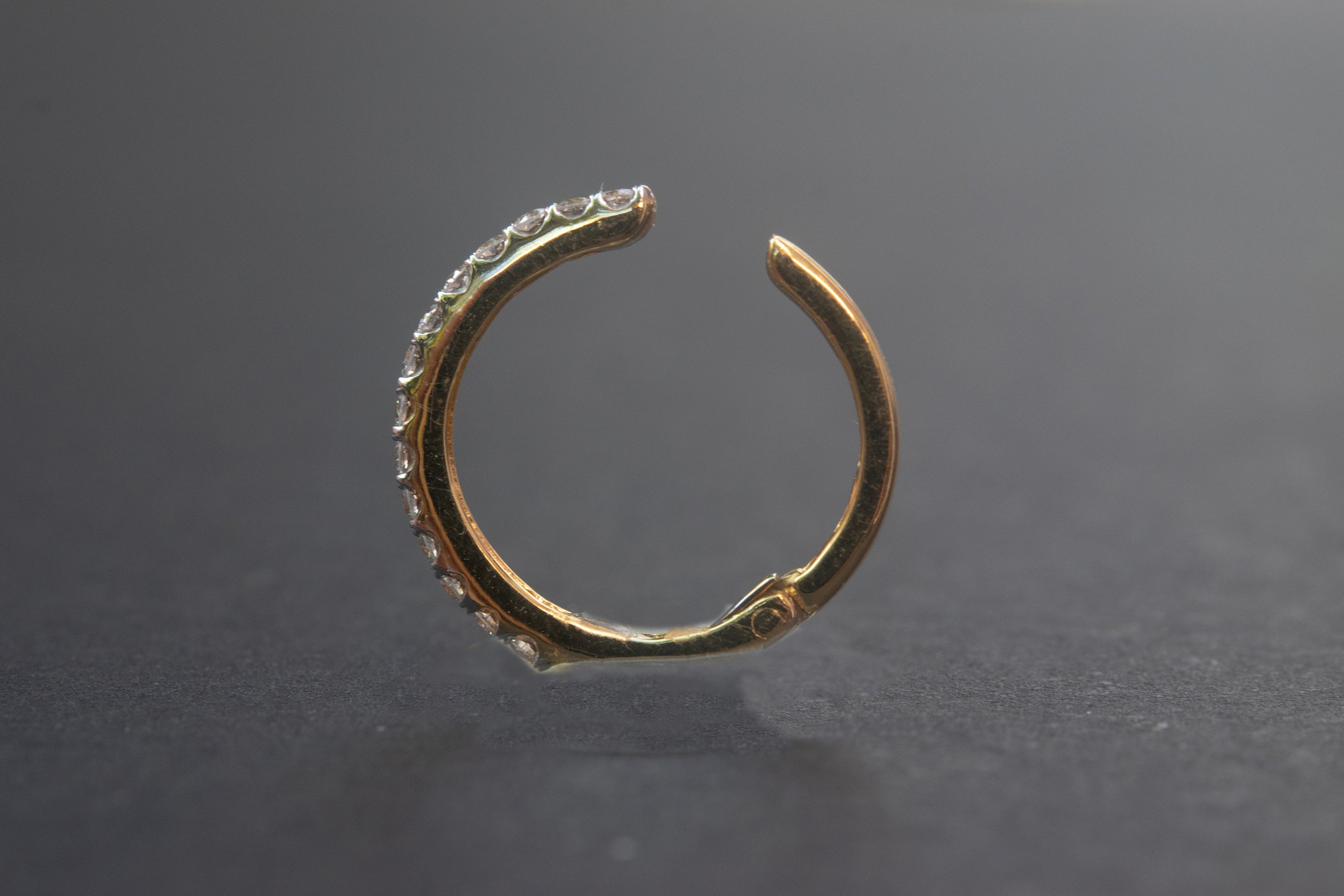 14k Solid Gold Diamond Ear Cuff Ear Cuff No Piercing gold Etsy