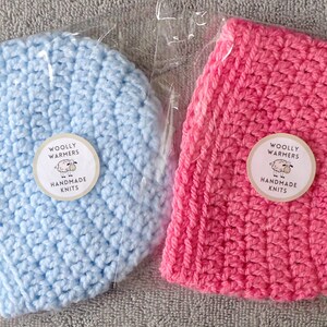 Baby Hat, Knitted Hospital Hat, Crochet Baby Beanie Hat, Premature Hospital Hat, Baby Gift, Boy / Girl Newborn / 0-3 months Baby Shower Gift image 5