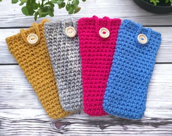 Knitted Phone Sock CUSTOM MADE Any Colour / Size Handmade Crochet Knit Wool iphone Case Sleeve. MP3 player / Slim Camera etc: Samsung