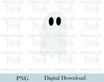 Ghost PNG Files, Spooky Digital Download, White Ghost PNG files for shirts, sublimation designs, Cute Ghost PNG Design.