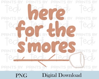 Here for the S'mores PNG, marshmallow stick digital download, boho PNG files for kids shirts, children sublimation designs, Digital File.