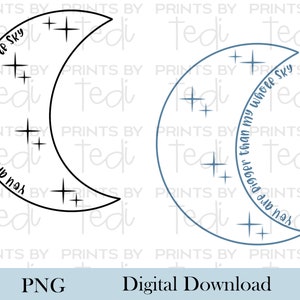 Más grande que todo el cielo Descarga digital, archivos png de pérdida de embarazo para camisas, diseños de sublimación, archivo digital, diseño de luna y estrellas.