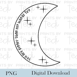 Más grande que todo el cielo Descarga digital, archivos png de pérdida de embarazo para camisas, diseños de sublimación, archivo digital, diseño de luna y estrellas.