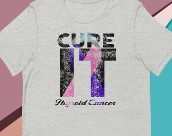 Cure It Thyroid Cancer Awareness Ribbon Unisex t-shirt