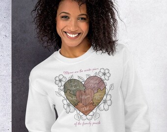 Moms Are The Center Piece To The Family Puzzle Mother’s Day Gift Unisex Sweatshirt