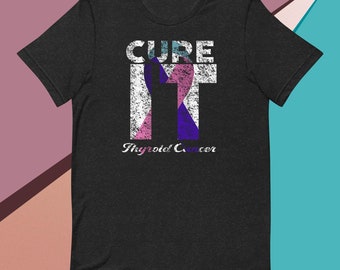 Cure It Thyroid Cancer Awareness Ribbon Unisex t-shirt