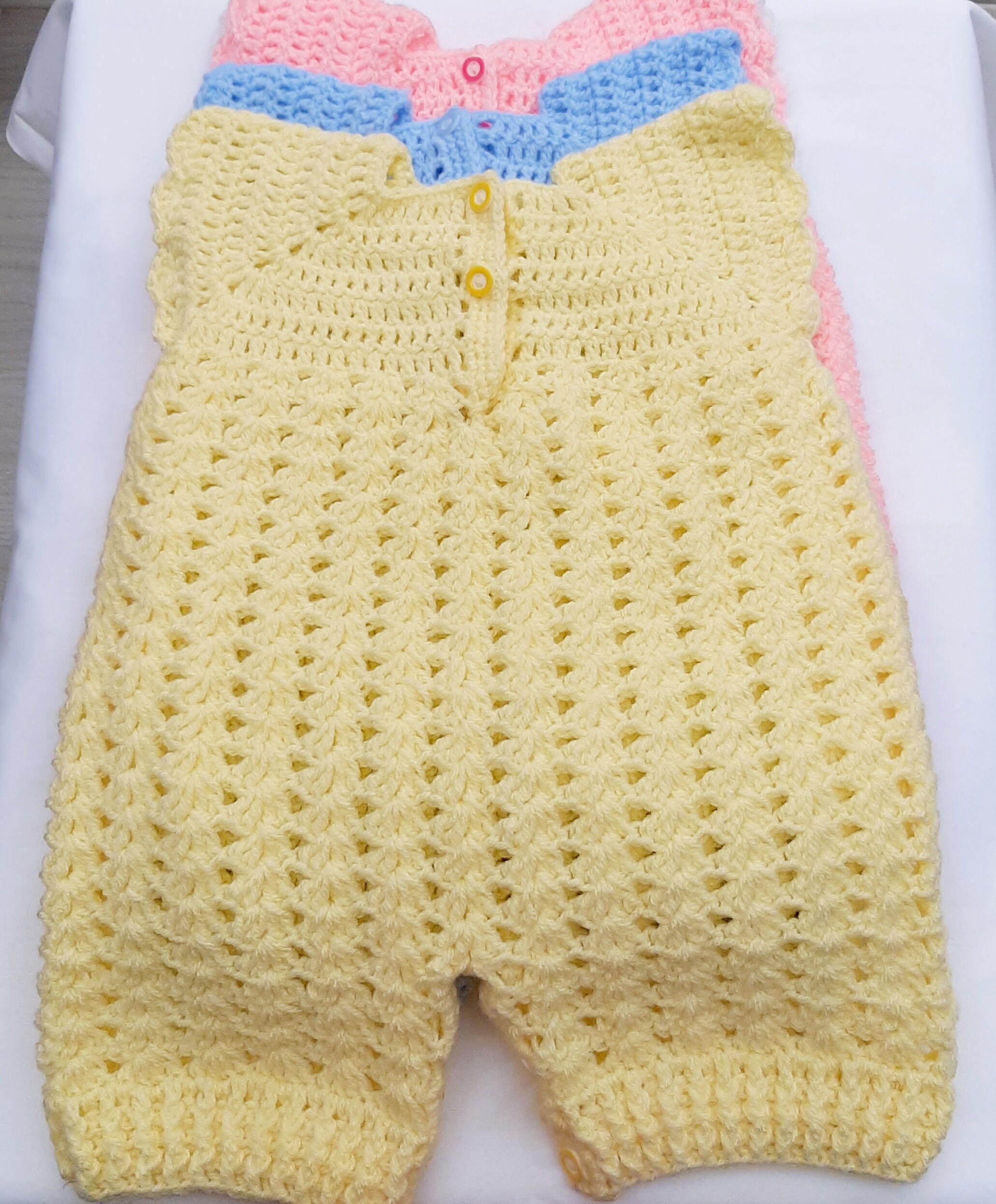 Handmade crochet  baby rompers
