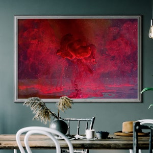 Impresiones de fotografía abstracta, Decoración de pared grande Sala de estar, Impresión verde Arte de pared, Fotografía líquida, Galería abstracta, Arte fotográfico moderno