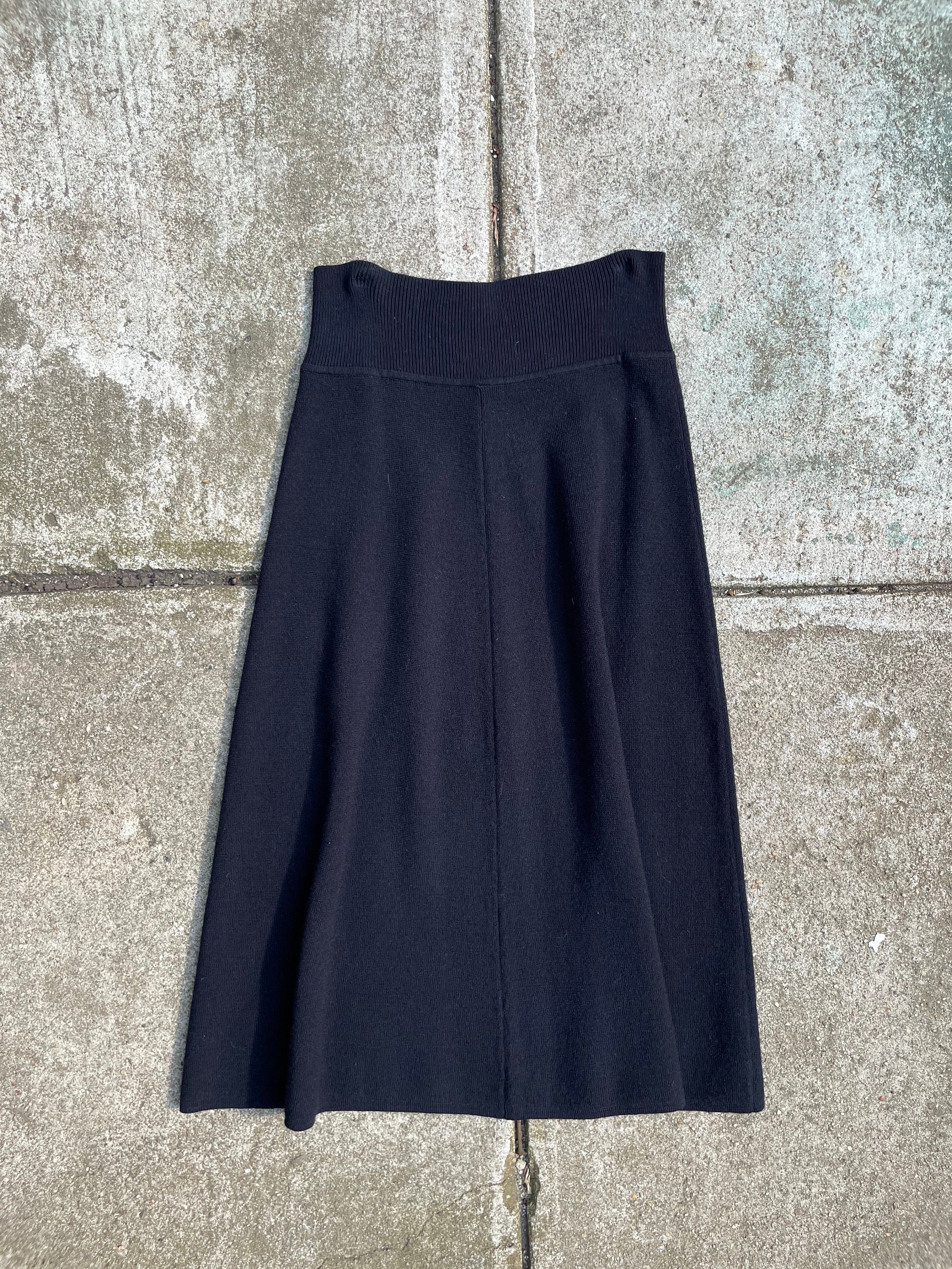 Uniqlo x Christophe Lemajre Knit ALine Skirt Navy Etsy