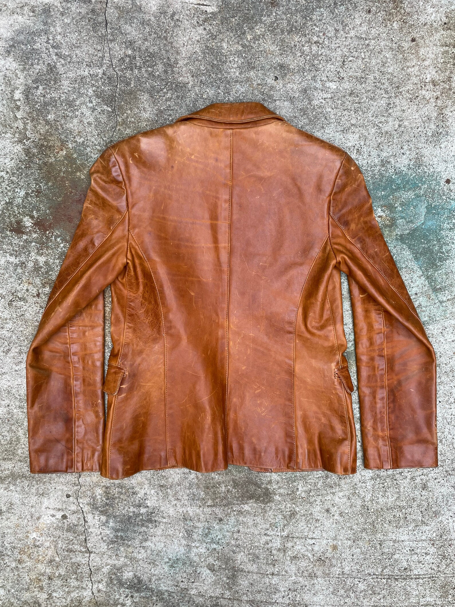 Vintage Vanson Cognac Leather Jacket Etsy