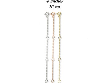 Gold extender chain, 14K Solid Gold Extender Chain, Solid White Gold Extender Chain, Solid Rose Gold Extender Chain, Necklace Extender Chain