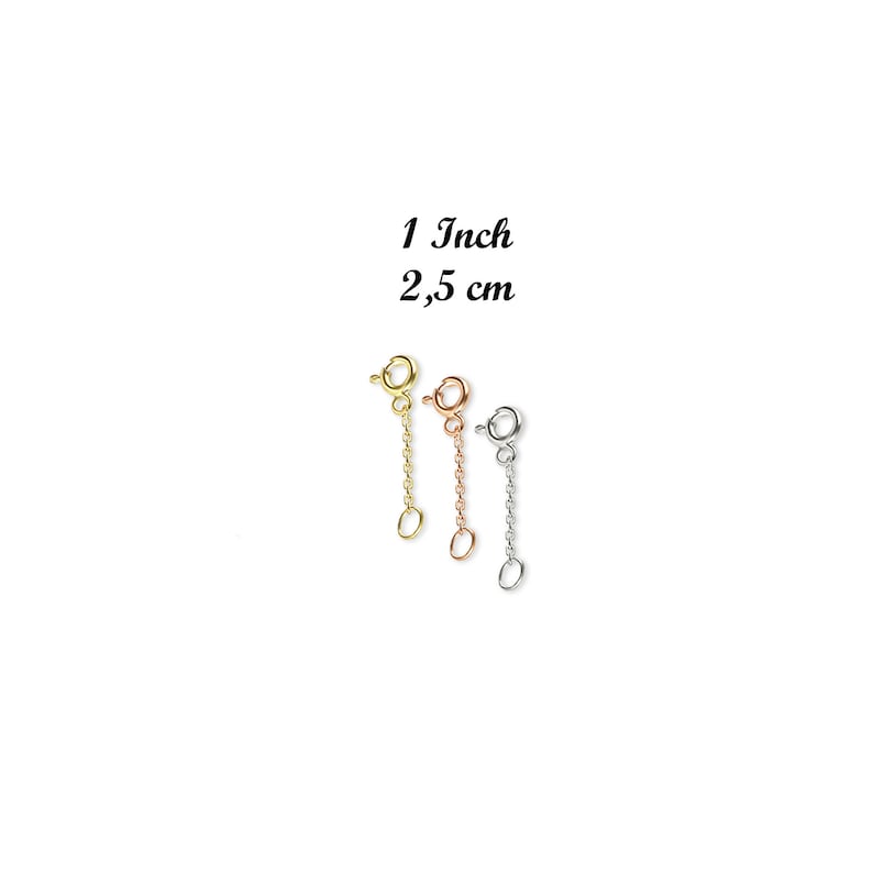 14K Solid Gold Extender Chain, Gold extender chain, Solid White Gold Extender Chain, Solid Rose Gold Extender Chain, Necklace Extender Chain image 4