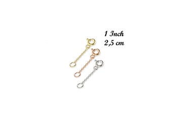 Solid White Gold Extender Chain, Gold extender chain, 14K Solid Gold Extender Chain, Solid Rose Gold Extender Chain, Mom Gift