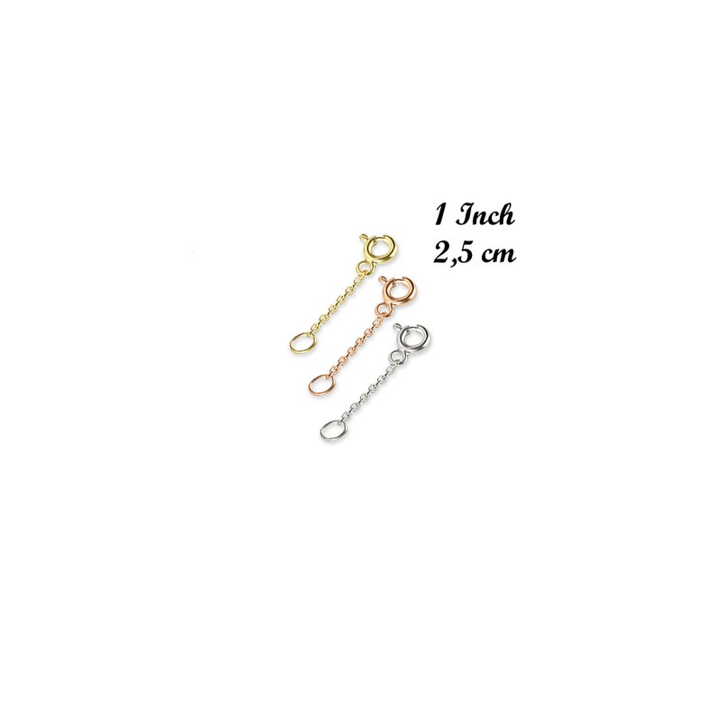 Solid White Gold Extender Chain, Gold extender chain, 14K Solid Gold Extender Chain, Solid Rose Gold Extender Chain, Necklace Extender Chain image 8
