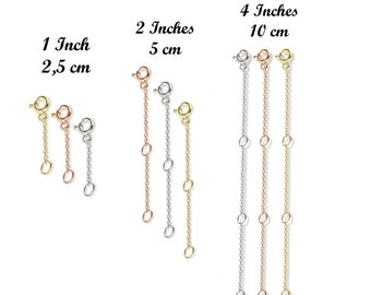 14K Solid Gold Extender Chain, Gold Extender Chain, Solid White Gold Extender Chain, Solid Rose Gold Extender Chain, Extender Jewelry