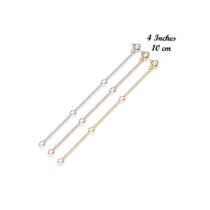 14K Solid Gold Extender Chain, Gold extender chain, Solid White Gold Extender Chain, Solid Rose Gold Extender Chain, Necklace Extender Chain image 7