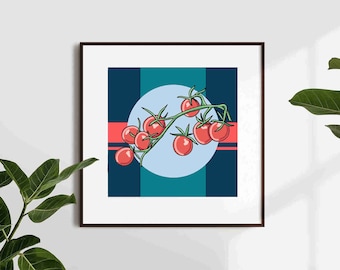 ❁⃘*.゜tomato❁⃘*.゜ Cherry Tomato Print on Fine Art Paper 4x4 5x5 6x6 8x8 10x10