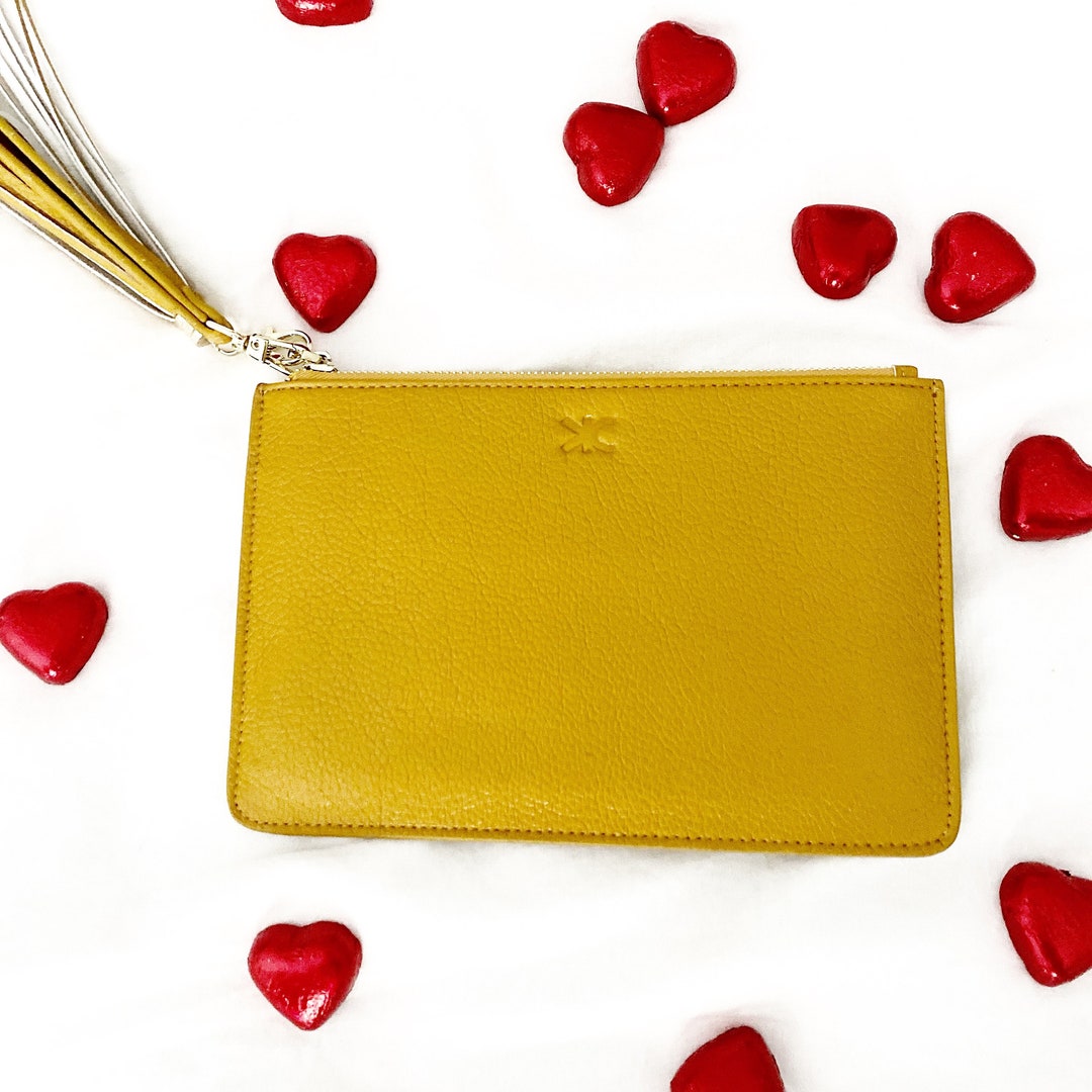 Mustard Yellow Clutch Bag Etsy UK