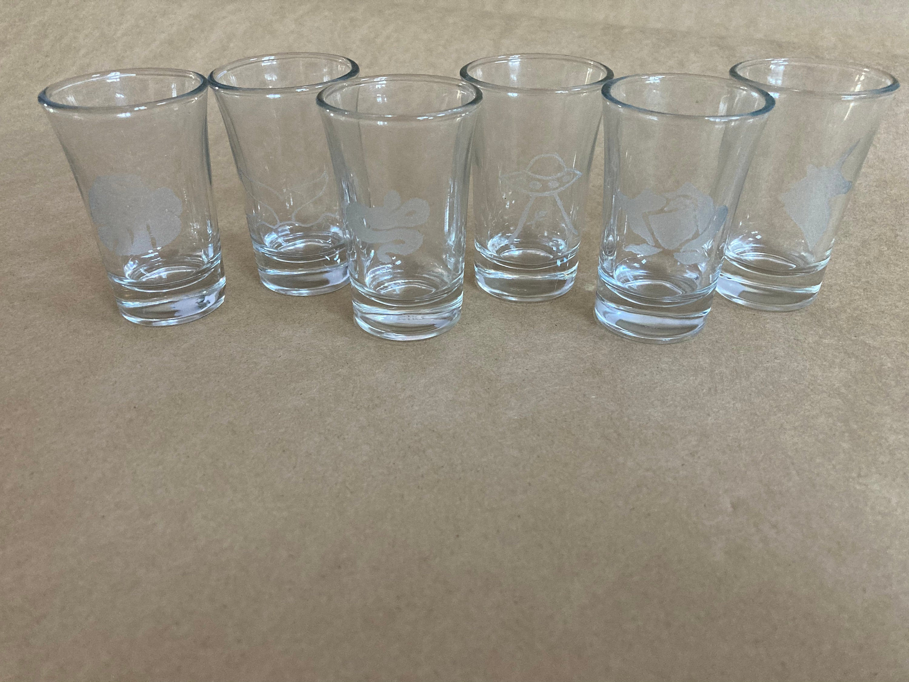 Etched shot glasses Etsy