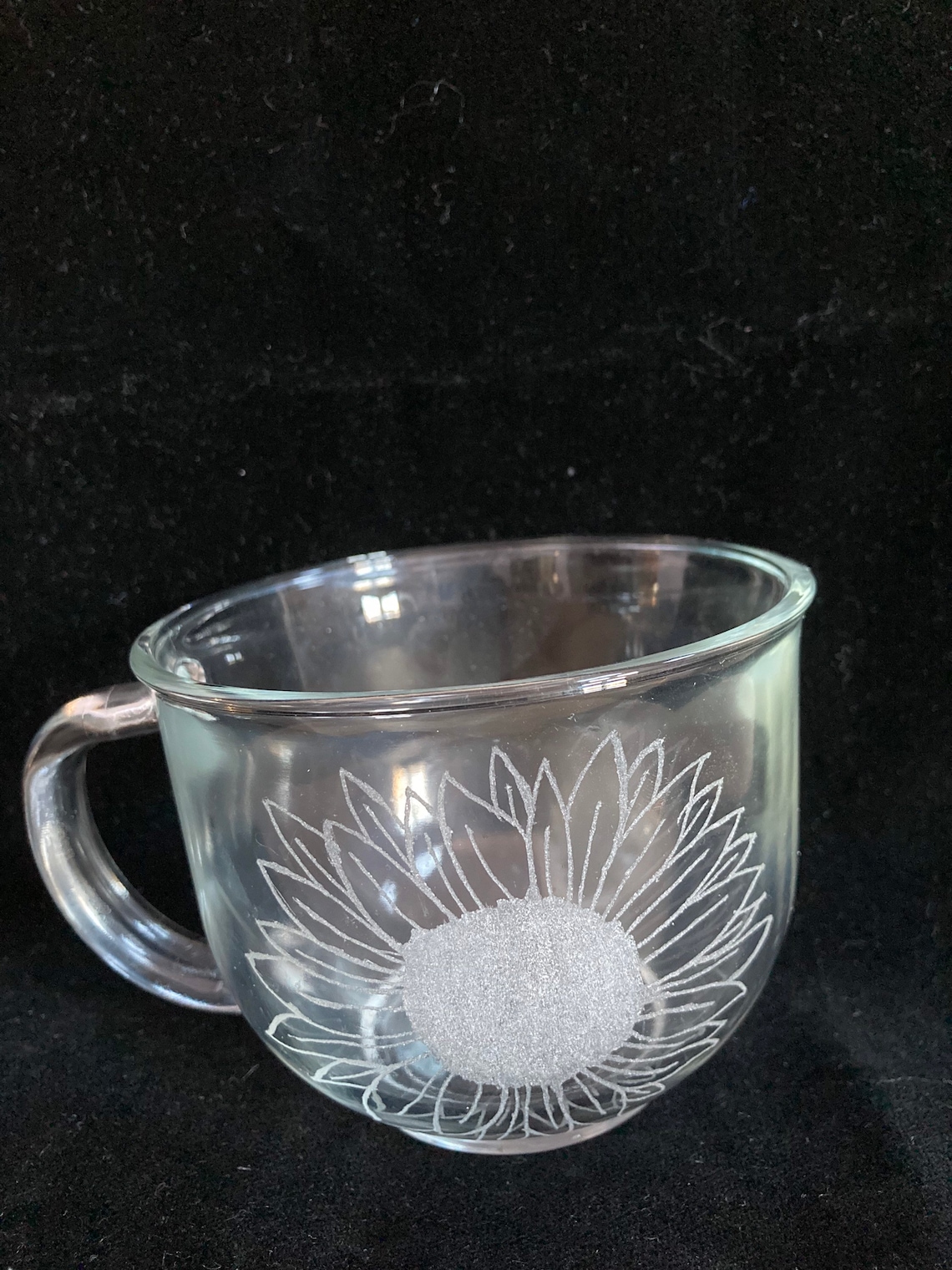 Etched Glass Mug Cup Etsy