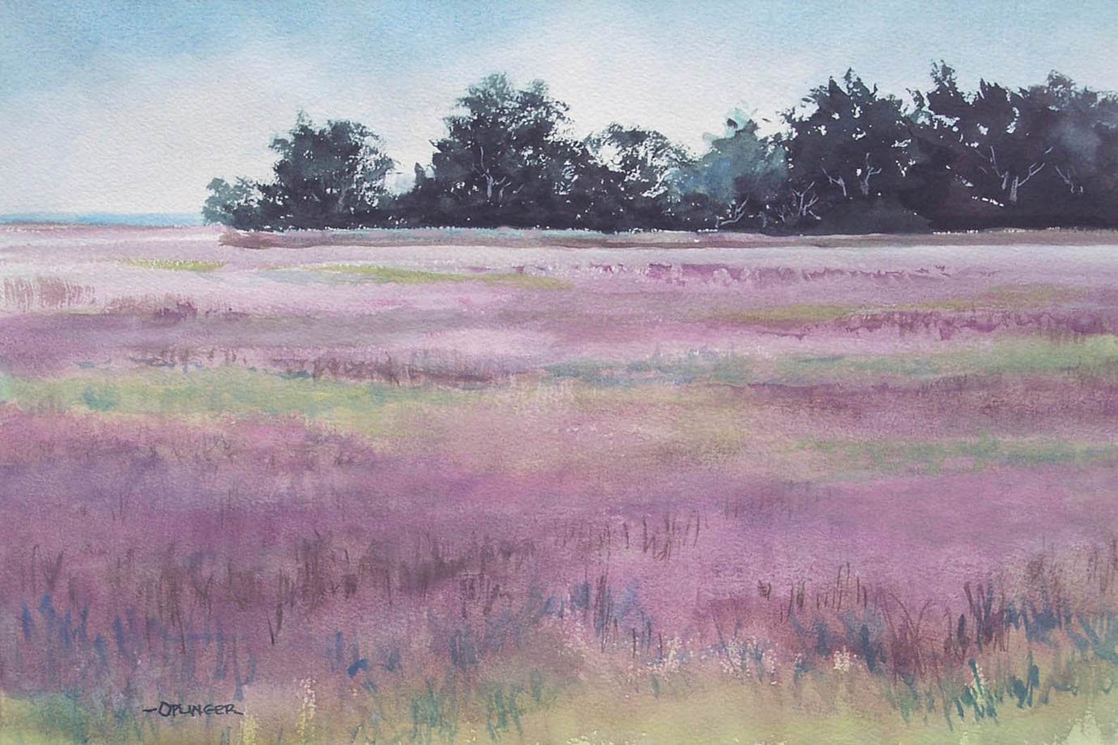 Marsh Scene Art Print. Giclee print of a watercolor painting | Etsy