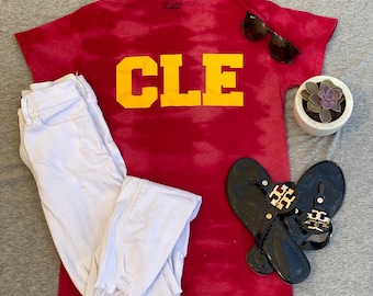 CLEブリーチ染めTシャツ