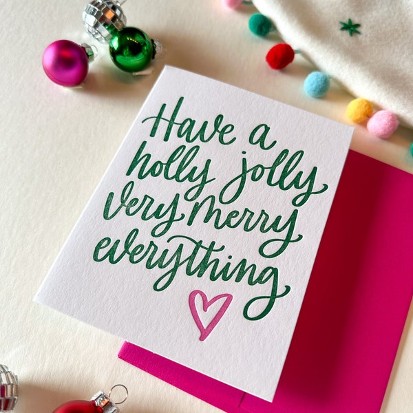 Very Merry Everything - Letterpress Printed Holiday Card