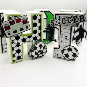 Soccer Box Letters Soccer Theme 3D Letter: Sports Party Decor - Etsy