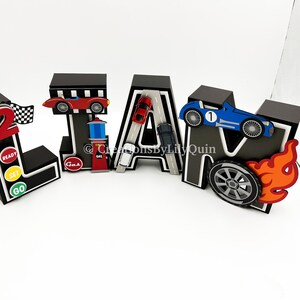 Race Car 3D Letters: Birthday Party Decor - Etsy