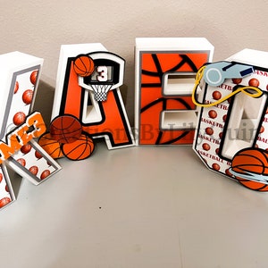 Basketball Theme 3D Letters: Sports Party Decor