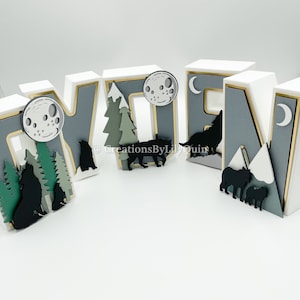 Wolf Theme 3D Letters
