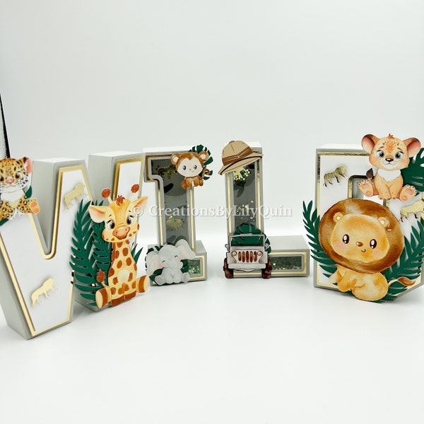Safari Letters Etsy
