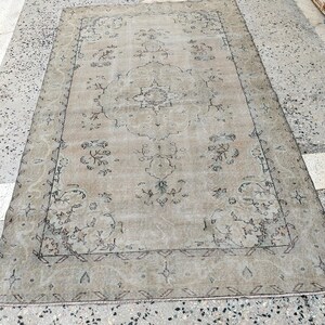 5.7*9.4 feet turkish anatolian oushak rug vintage rug pastel color rug handmade rug primetive rug