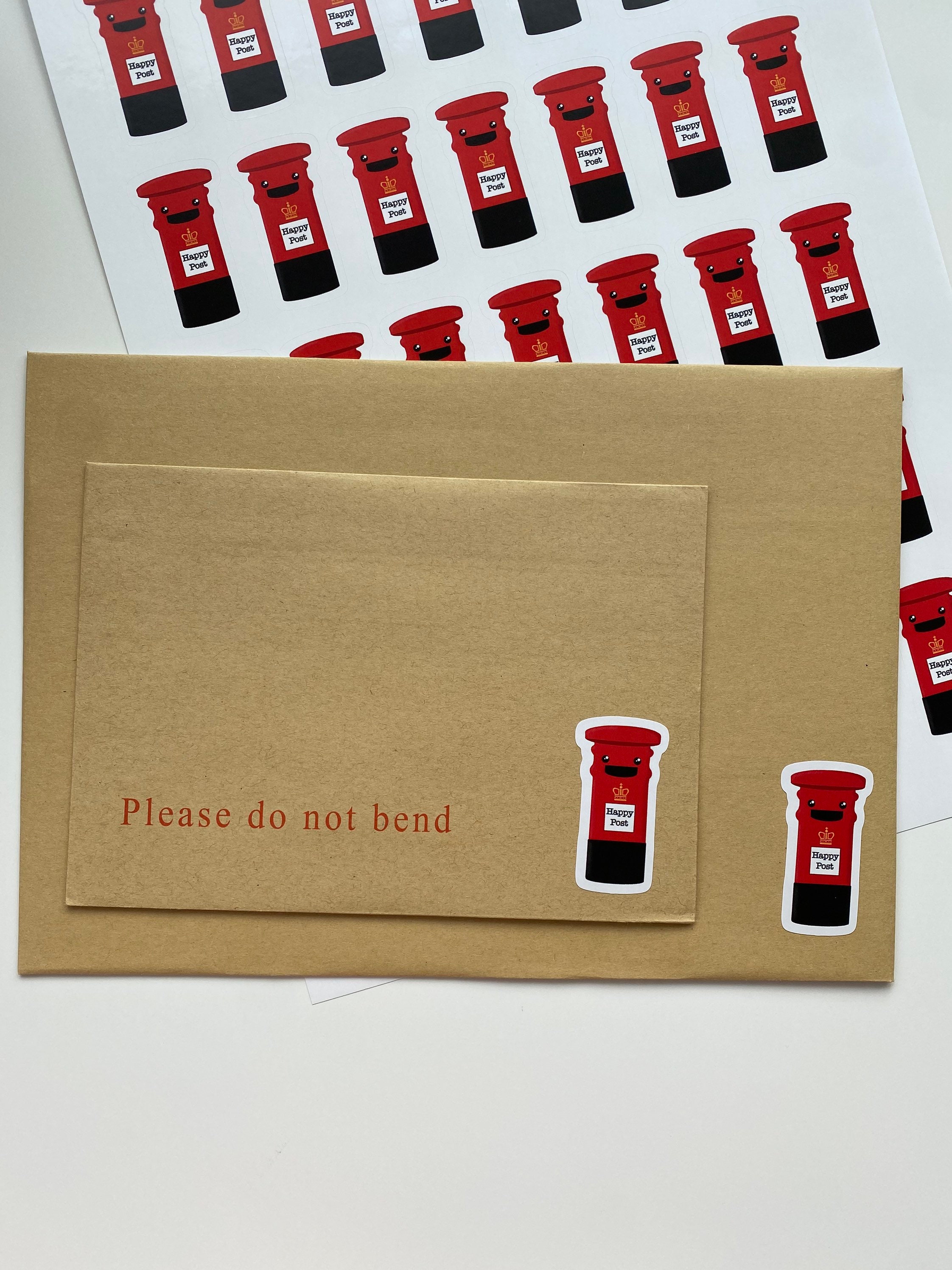 Happy Post Sticker Sheet Postbox Stickers Happy Mail Etsy UK