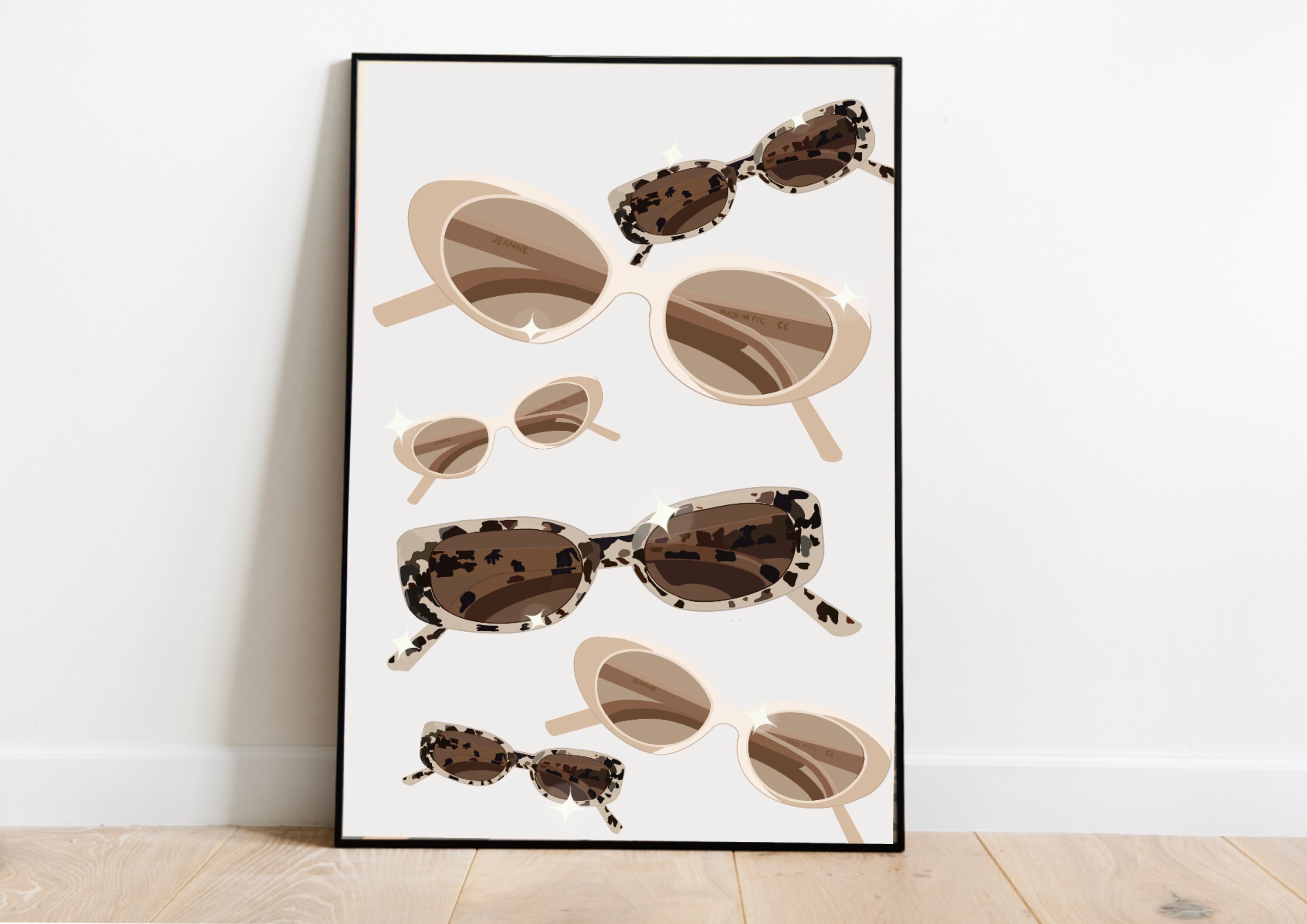 Sunglasses Illustration / Poster / Mural Illustration/ Fashion Etsy