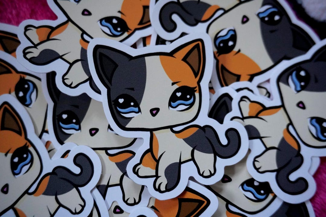 Calico Cat Vinyl Sticker LPS - Etsy