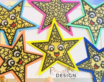 ESL Mandala 6" Star Cut Outs Reward/Props - Props For Teaching English Online | Teaching ESL Online Props