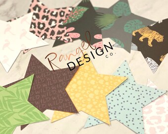 Safari Theme 2 (Double Sided)  5" Star Reward/Props - Props For Teaching English Online | Teaching ESL Online Props