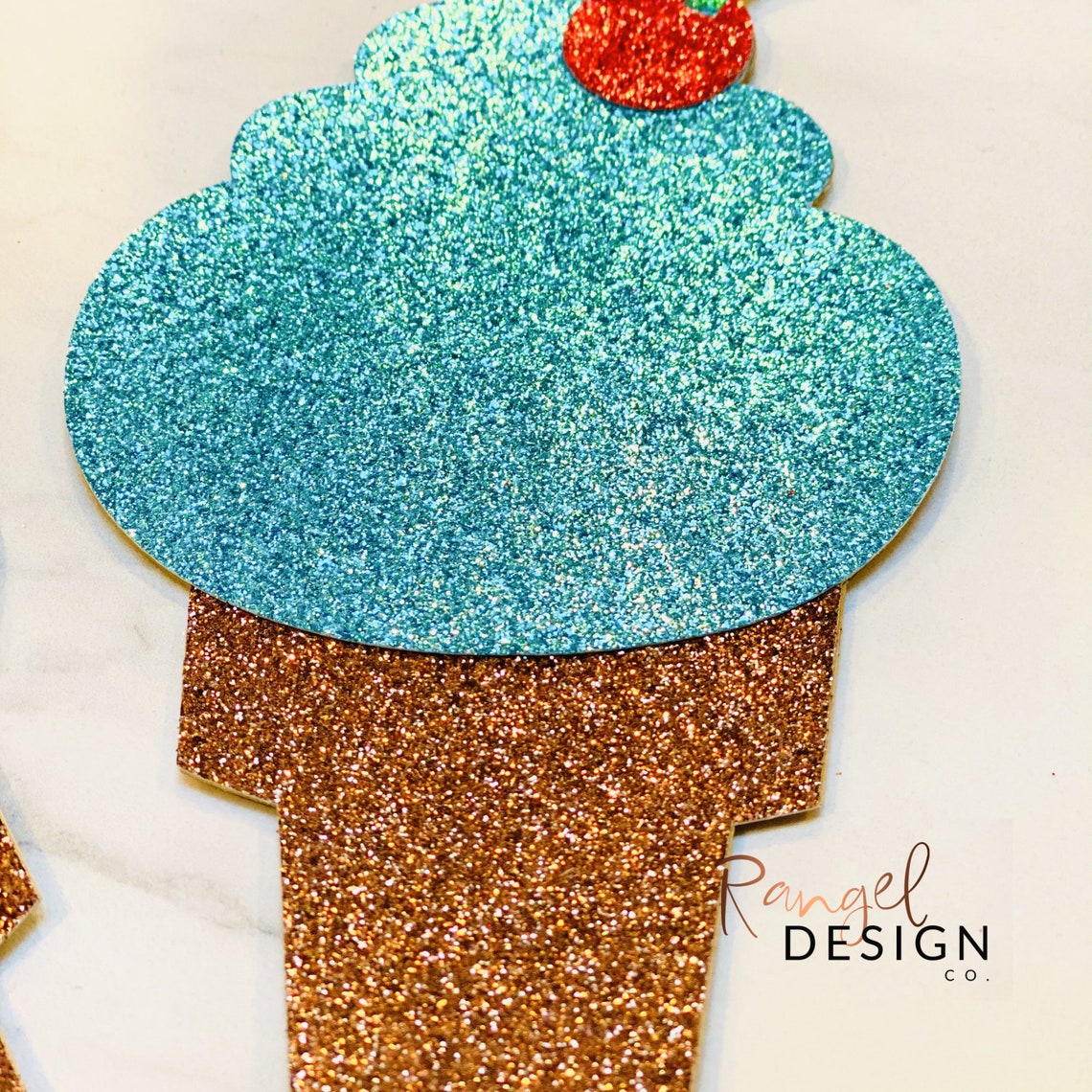 Individual Glitter Color Ice Creams Set of 5 Props for Teaching English ...