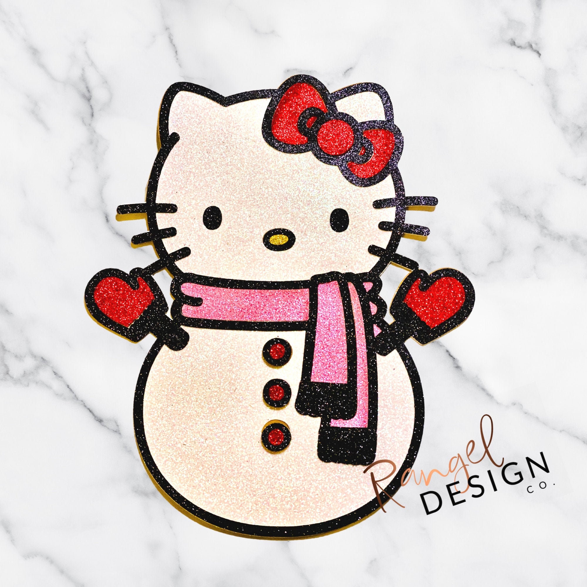 89 Buildable Hello Kitty Snowman Glitter Reward Etsy