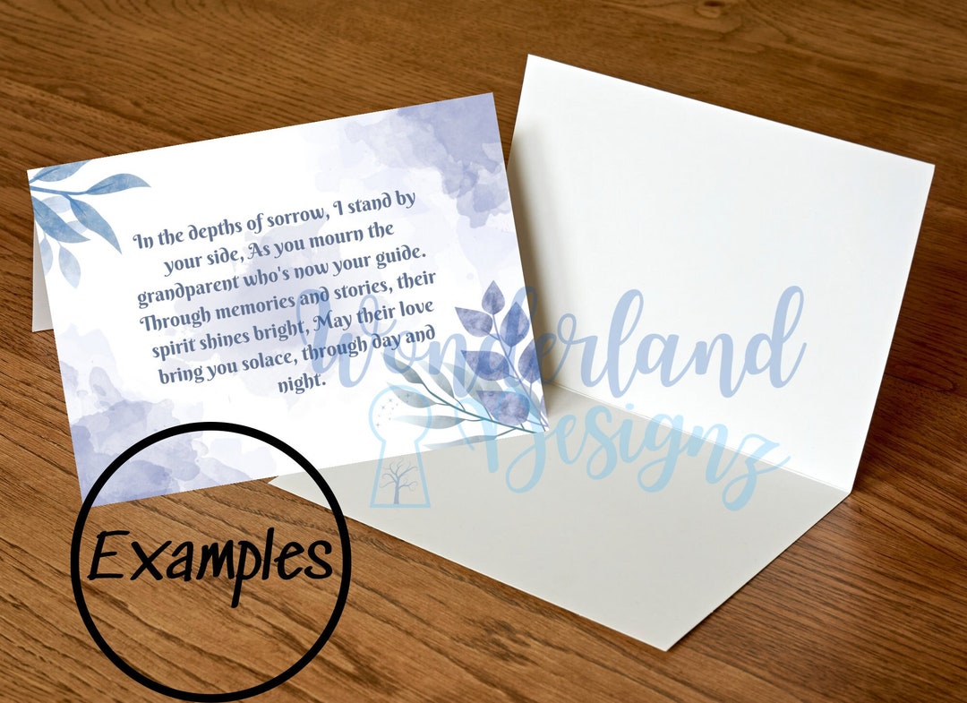 Grandparent Loss Bereavement PNG Digital Download Set 3 Empathetic