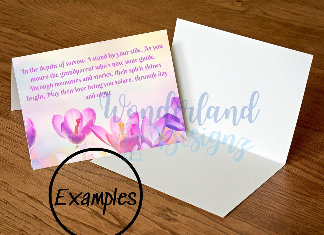 Grandparent Loss Bereavement PNG Digital Download Set 1 Empathetic