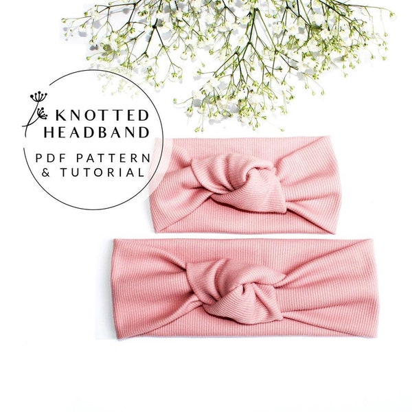 Geknotetes Stirnband Schnittmuster Baby Stirnband Schnittmuster Top Knot Stirnband Schnittmuster Baby Kopftuch Knot Headwrap PDF Schnittmuster Mommy and Me Stirnban