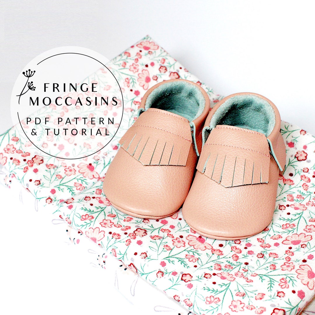 Baby Moccasin Sewing Pattern, Fringe Baby Shoes Pattern Newborn to 3T ...